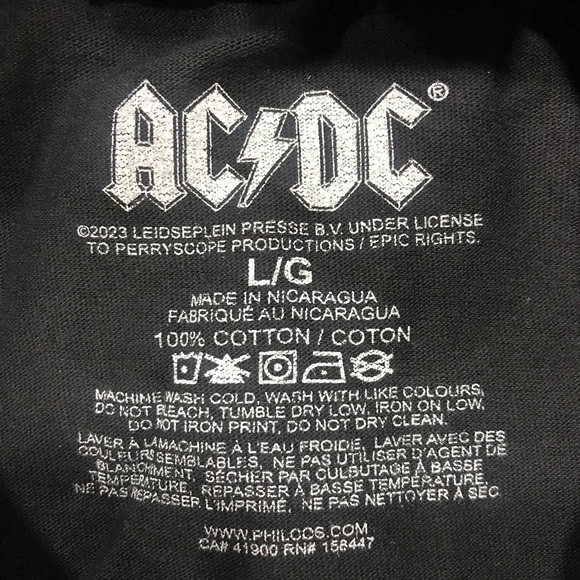 Philcos AC/DC Highway To Hell Black Graphic T-Shirt, Large - Picture 3 of 3